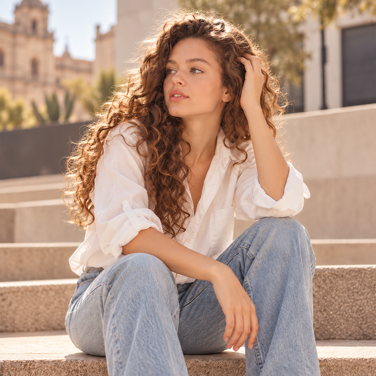 Retrato natural en exterior